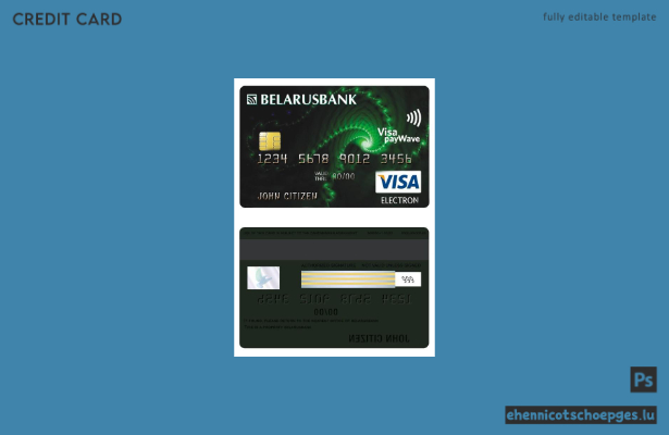 Beispielvorschau der Visa Electron-Karte der belarussischen Bank